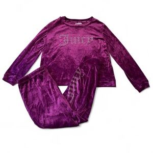 Juicy Couture Velour Sleepwear Set in Rich Purple